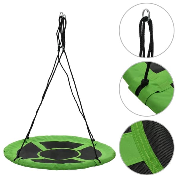 vidaXL gynge 110 cm 100 kg grøn -  Gynger