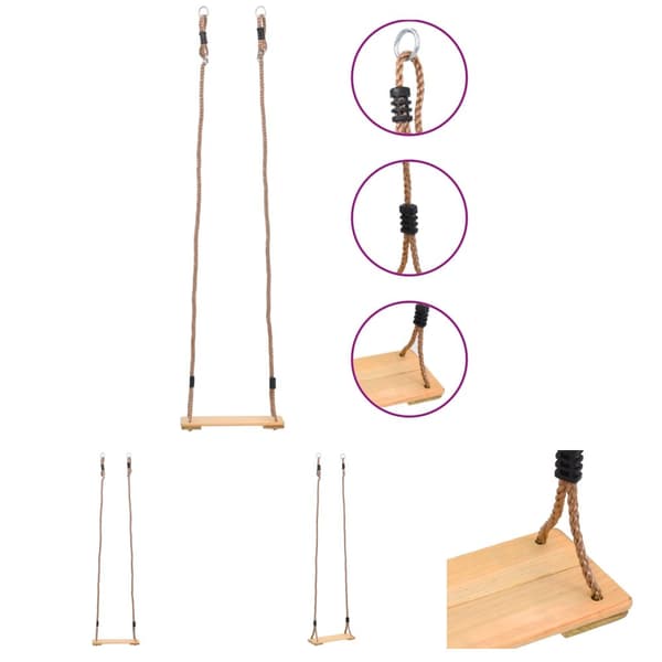The Living Store gynge med plade 200 cm massivt fyrretræ - Gynger