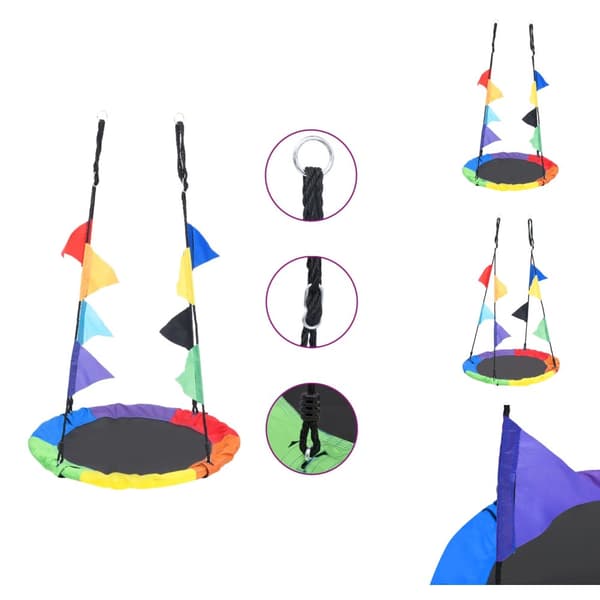Gynger - Living regnbuegynge med flag 100 cm