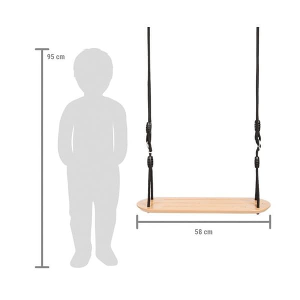 Balanser - Small foot company - XL Svart linje - Massivt trä - Justerbara rep - 100 kg max