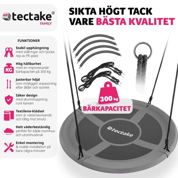 Gunga Swayer, höjdjusterbar, 300 kg - Ø 100 cm