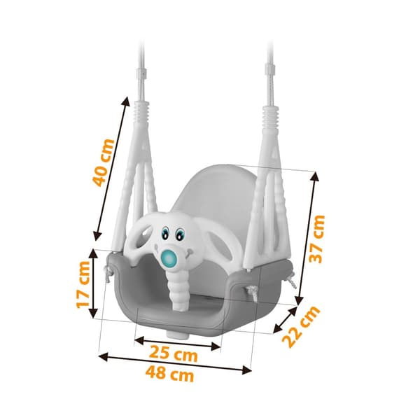 Ricokids 3in1 Elephant Bucket Gunga, grå och vit
