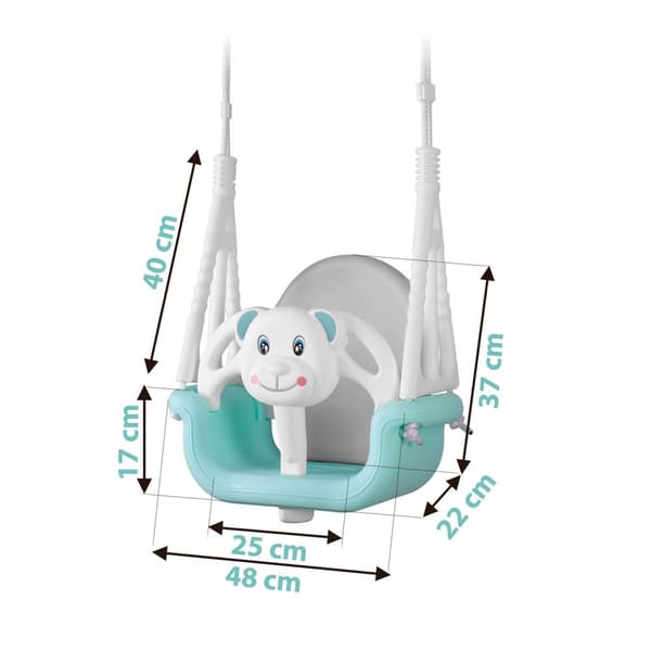 Ricokids 3in1 Teddy Bear Bucket Swing Turkos