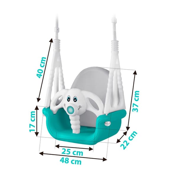 Ricokids 3i1 elefantspandgynge turkis