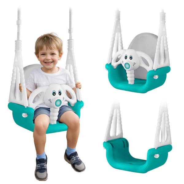 Ricokids Elephant 3i1 spandgynge, turkis