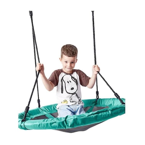 110cm Vihreä Ulkoilma-Pesäkeinu Seikkailijoille - Kestävä Teräs & Polyester, 150kg Kantavuus