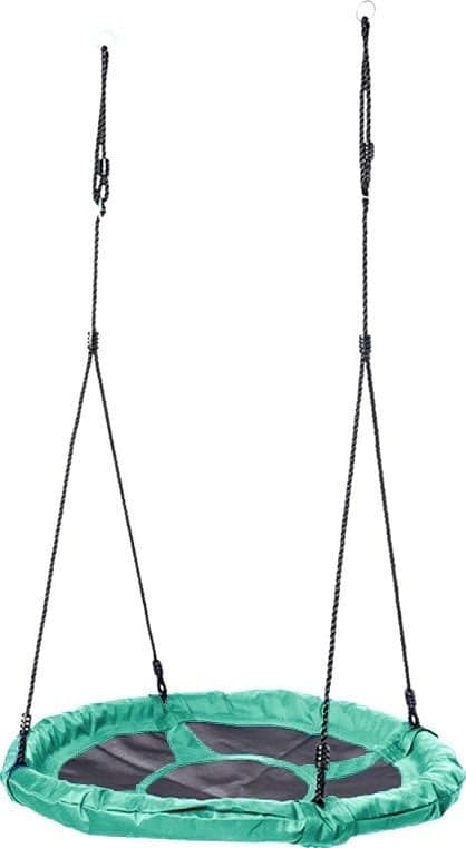 110cm Vihreä Ulkoilma-Pesäkeinu Seikkailijoille - Kestävä Teräs & Polyester, 150kg Kantavuus