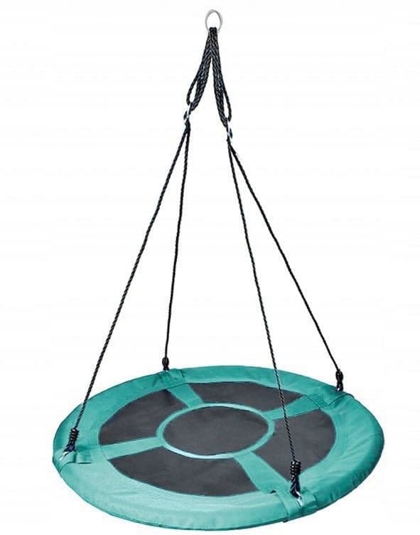 110cm Grøn Familie Rede Sving - Holdbart Stål & Polyester, 150kg Kapacitet