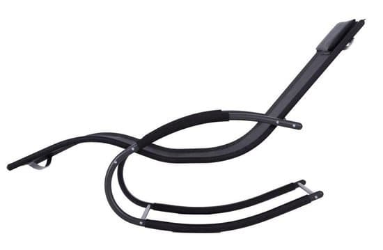 Zero Gravity Swing Loungestol - Hållbar, Väderbeständig, Svart