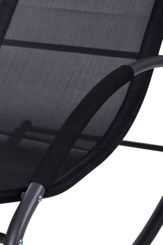 Zero Gravity Swing Loungestol - Hållbar, Väderbeständig, Svart