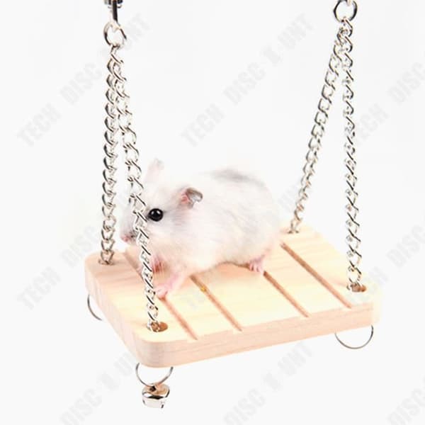 TD® hamsterleksaker Trähamsterkanin Hängkedjegunga kan hängas Tandtillbehör för lek