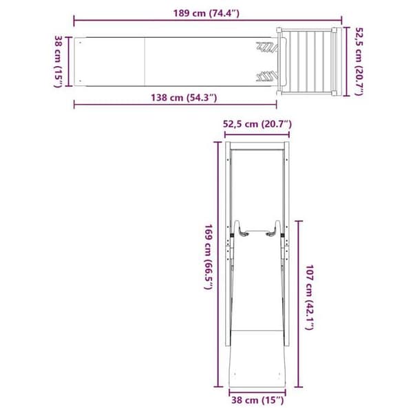 vidaXL Utomhuslekplats av massivt douglasträ, lekplats, träleksats, lekplatsset 3155943
