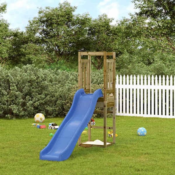 vidaXL Utomhuslekplats tryckimpregnerad furu, lekplats, träleksystem, lekplatsset, 3155944