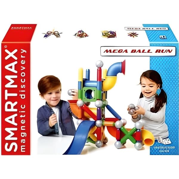 Gigantisk kälke - SMART - SMA-SMX600 - Magnetpinnar och bollar - 4 XL-pinnar - 24 bollar