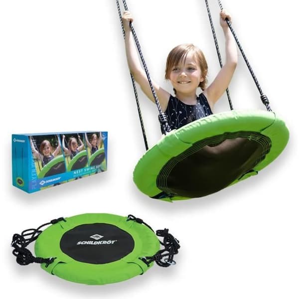 Gunga - SCHILDKRÖT - Fågelbo 60cm - Flätad plast - Stålrör - Justerbar 70-150cm