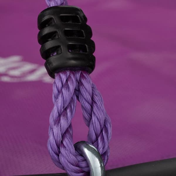 Relaxdays Runda fågelbo gunga 80 cm att hänga, barn- och vuxenhängmatta för trädgård utomhus 100 kg, lila