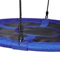 Miniatyrbild 6 av 6: Relaxdays rund fågelbo-swing för trädgården med sittplats max. 100 kg utomhus HxlxB: 145 x 100 x 100 cm, mörkblå