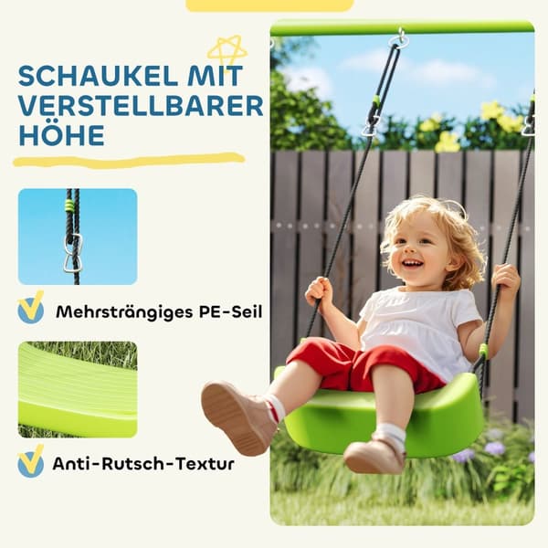 Rootz 3 -i -1 raketspeltält - Barn Swing - Barngymnasium - Säker design - 283 cm x 180 cm x 182 cm