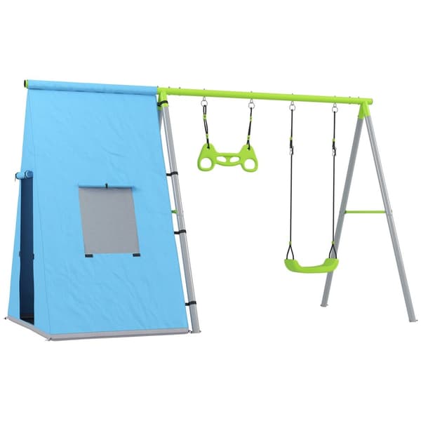Rootz 3 -i -1 raketspeltält - Barn Swing - Barngymnasium - Säker design - 283 cm x 180 cm x 182 cm