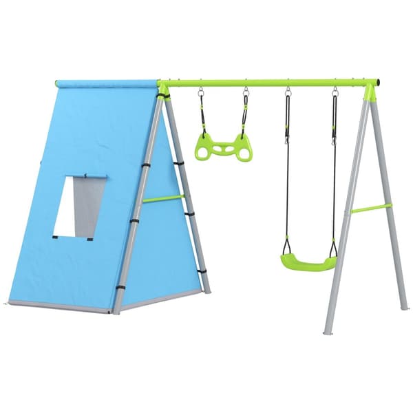 Rootz 3 -i -1 raketspeltält - Barn Swing - Barngymnasium - Säker design - 283 cm x 180 cm x 182 cm