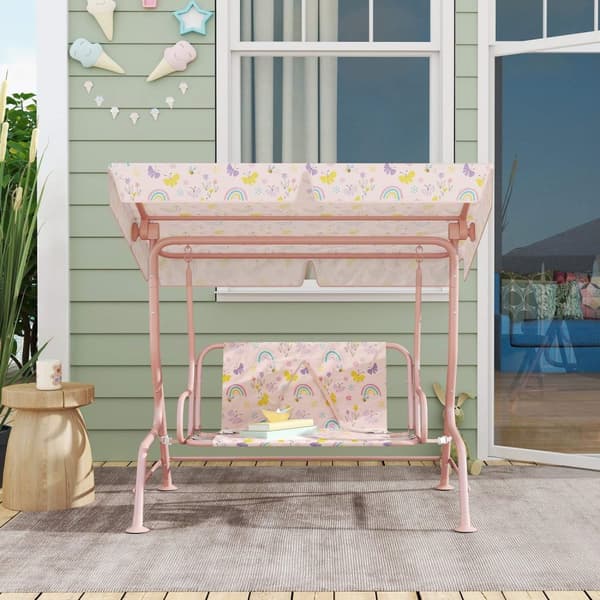 Rootz Hollywood Swing for Children - Barn Swing Seat - 2 -sits utomhussväng - Stålram - 112 cm x 75 cm x 120 cm