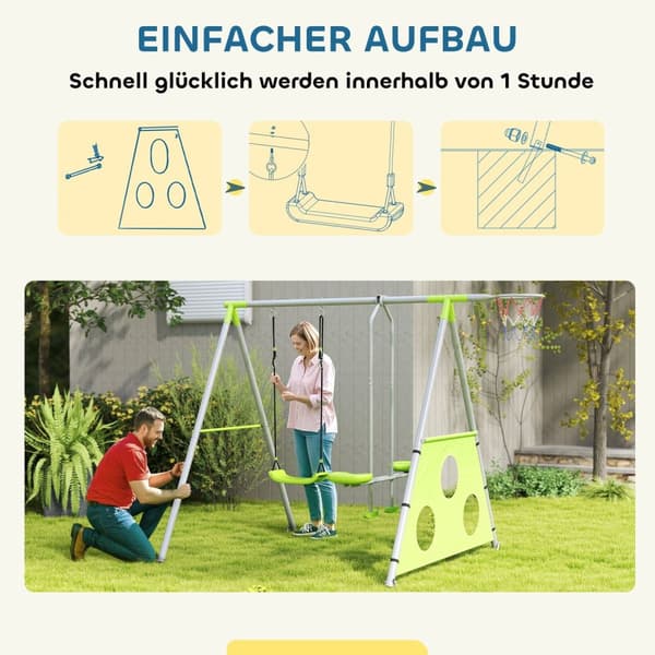 Rootz Children's Swing Set - Rockstolar - Lekplatsutrustning - väderbeständig - 238 cm x 180 cm x 182 cm