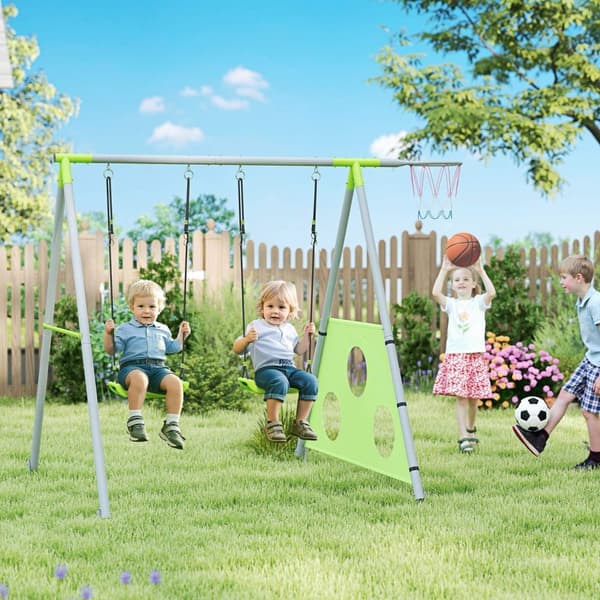 Rootz Children's Swing Set - Rockstolar - Lekplatsutrustning - väderbeständig - 238 cm x 180 cm x 182 cm