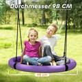 Miniatyrbild 5 av 11: Rootz Nestscarkel Round Garden Swing - Children's Swing - Basket Swing - 150 kg kapacitet - Ø98 x 190h cm