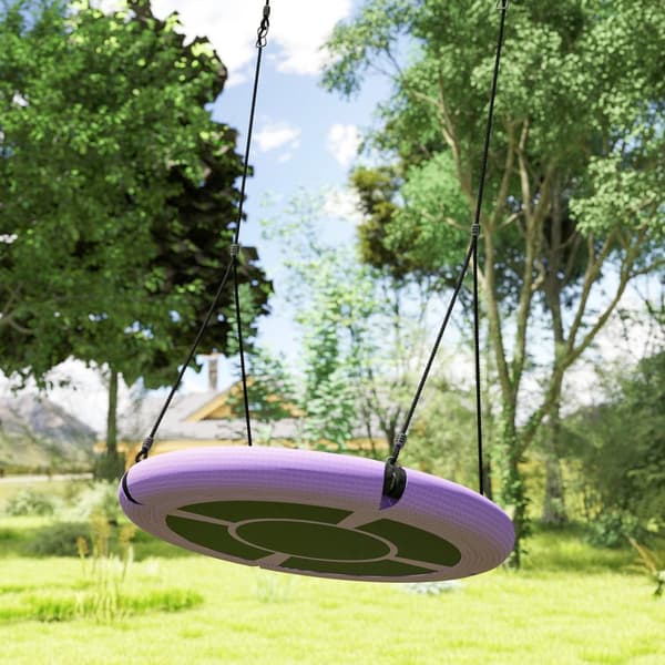 Rootz Nestscarkel Round Garden Swing - Children's Swing - Basket Swing - 150 kg kapacitet - Ø98 x 190h cm