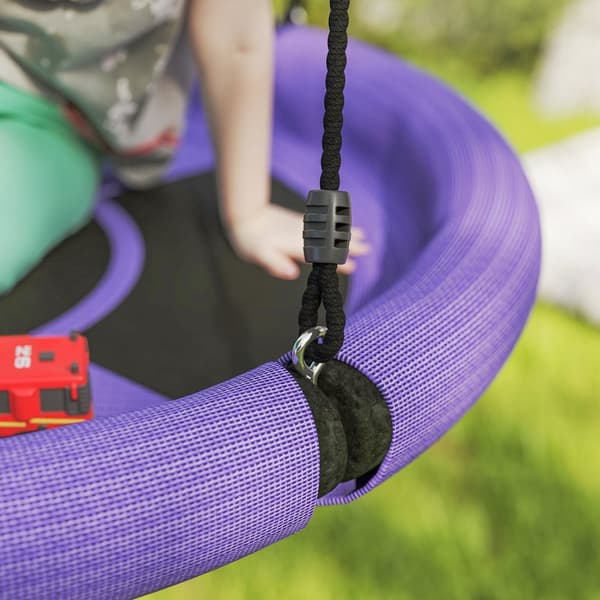Rootz Nestscarkel Round Garden Swing - Children's Swing - Basket Swing - 150 kg kapacitet - Ø98 x 190h cm