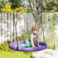 Miniatyrbild 2 av 11: Rootz Nestscarkel Round Garden Swing - Children's Swing - Basket Swing - 150 kg kapacitet - Ø98 x 190h cm