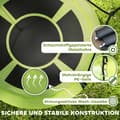 Miniatyrbild 4 av 11: Rootz Round Garden Swing - Nest Swing - Basket Seat - 150 kg fjädrande - Ø98 x 190h cm