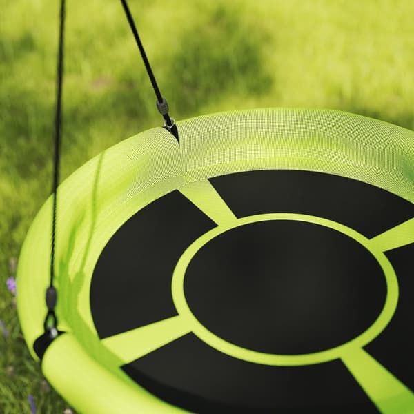 Rootz Round Garden Swing - Nest Swing - Basket Seat - 150 kg fjädrande - Ø98 x 190h cm