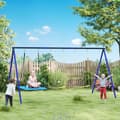Miniatyrbillede 2 af 11: Rootz Swicken 3 -Child Swing Set - Outdoor Playset - Garden Swings - Holdbar stålramme - 365 cm x 180 cm x 184 cm