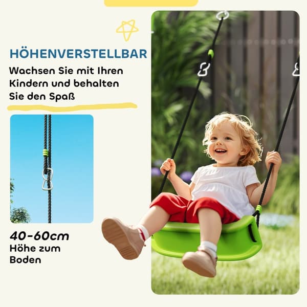 Rootzin lasten ulkokavere - Kids Swings - Leikkikenttäsarja - Sääkestävä - 215 cm x 180cm x 182 cm