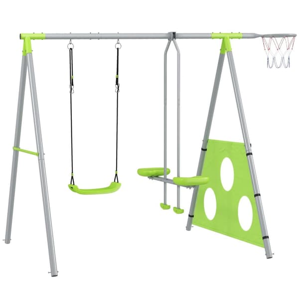 Rootzin lasten ulkokavere - Kids Swings - Leikkikenttäsarja - Sääkestävä - 215 cm x 180cm x 182 cm