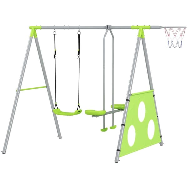 Rootzin lasten ulkokavere - Kids Swings - Leikkikenttäsarja - Sääkestävä - 215 cm x 180cm x 182 cm