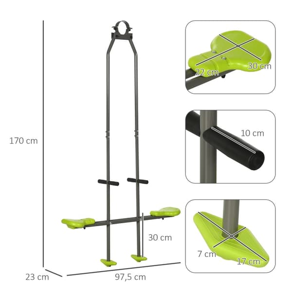 Rootz dubbel svänguppsättning för barn - barn lekplats swing - småbarnsvingning - balans och samordning - 97,5 cm x 23 cm x 170 cm