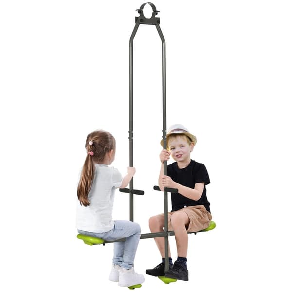 Rootz dubbel svänguppsättning för barn - barn lekplats swing - småbarnsvingning - balans och samordning - 97,5 cm x 23 cm x 170 cm