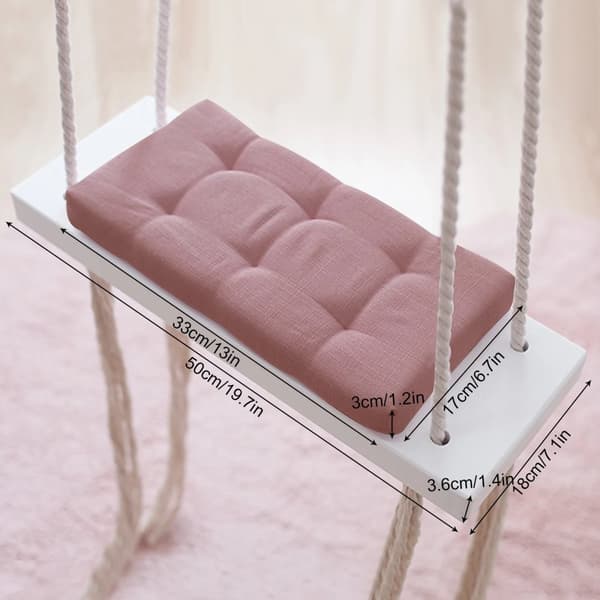 Trä Barnsving, Mjuk Svampkudde, Hög Belastningskapacitet,Rosa