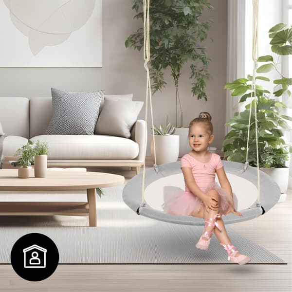 Hänggunga Boho HyperMotion Ø100 cm – Robust gunga för barn och vuxna, maxvikt 150 kg, snabb montering