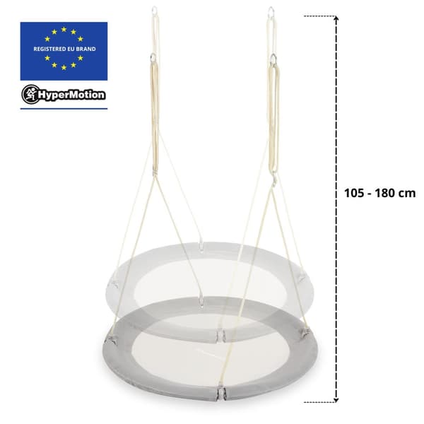 Hänggunga Boho HyperMotion Ø100 cm – Robust gunga för barn och vuxna, maxvikt 150 kg, snabb montering