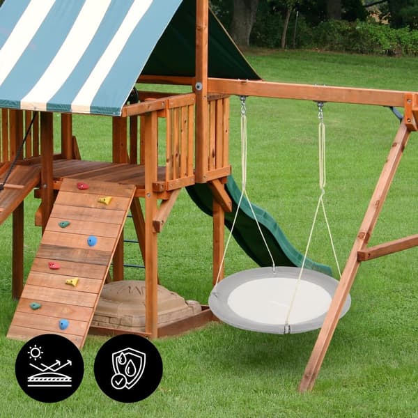 Hänggunga Boho HyperMotion Ø100 cm – Robust gunga för barn och vuxna, maxvikt 150 kg, snabb montering