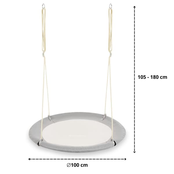 Hänggunga Boho HyperMotion Ø100 cm – Robust gunga för barn och vuxna, maxvikt 150 kg, snabb montering