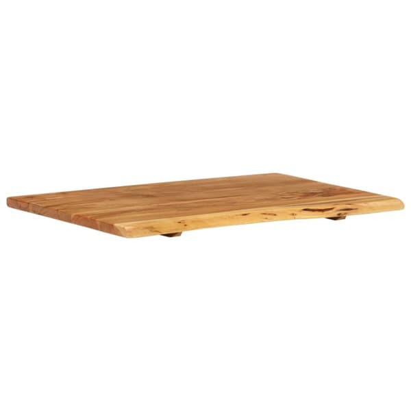 vidaXL Kylpyhuoneen peilipöydän levy täysi akaasiapuu 80x52x2,5 cm - Pesuallastarvikkeet