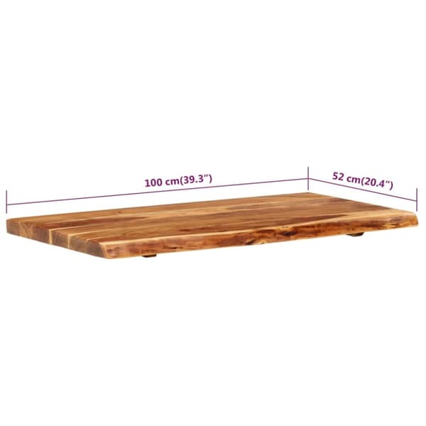 vidaXL bordplade til toiletbord 100x52x3,8 cm massivt akacietræ -  Vask – tilbehør