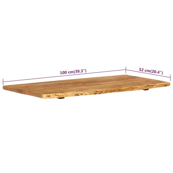 The Living Store Bänkskiva för badrum massivt akaciaträ 100x52x2,5 cm -  Tvättställstillbehör