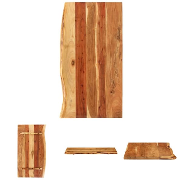 The Living Store bordplade til toiletbord 100x52x2,5 cm massivt akacietræ - Vask – tilbehør