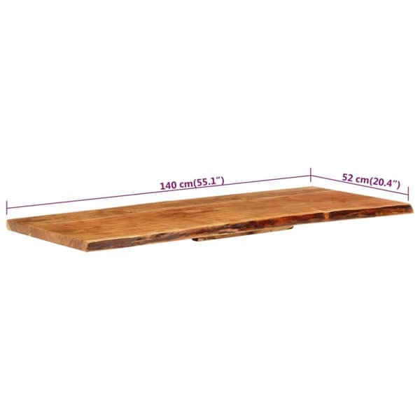 The Living Store Bänkskiva för badrum massivt akaciaträ 140x52x3,8 cm - Tvättställstillbehör