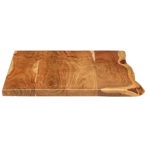 Tvättställstillbehör - Living Bänkskiva för badrum massivt akaciaträ 100x52x2,5 cm